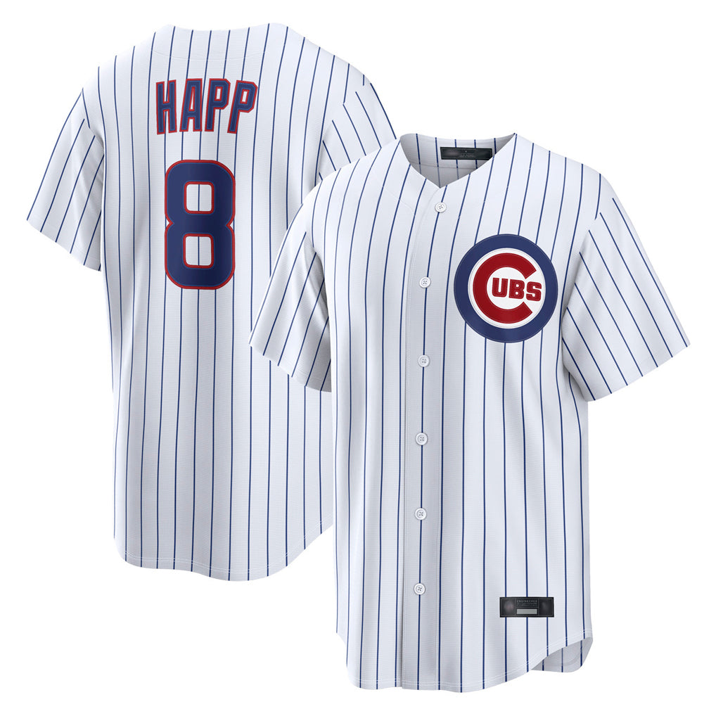 Odoa C.Cubs #8 Ian Happ Player White Limited Home Game Stitched Jerseys