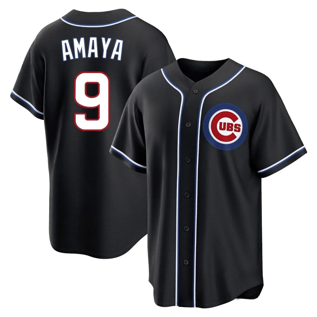 Odoa C.Cubs #9 Miguel Amaya Player Black Fashion Out Game Stitched Jerseys