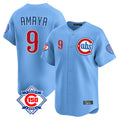 Odoa C.Cubs #9 Miguel Amaya Player Light Blue 150th Anniversary Limited Home Stitched Jerseys