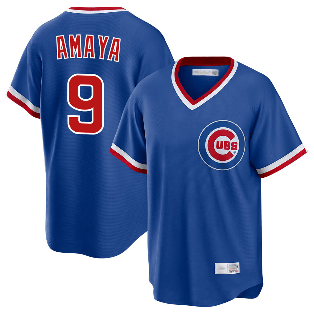 Odoa C.Cubs #9 Miguel Amaya Player Royal T-shirt Cooperstown Collection Limited Stitched Jerseys