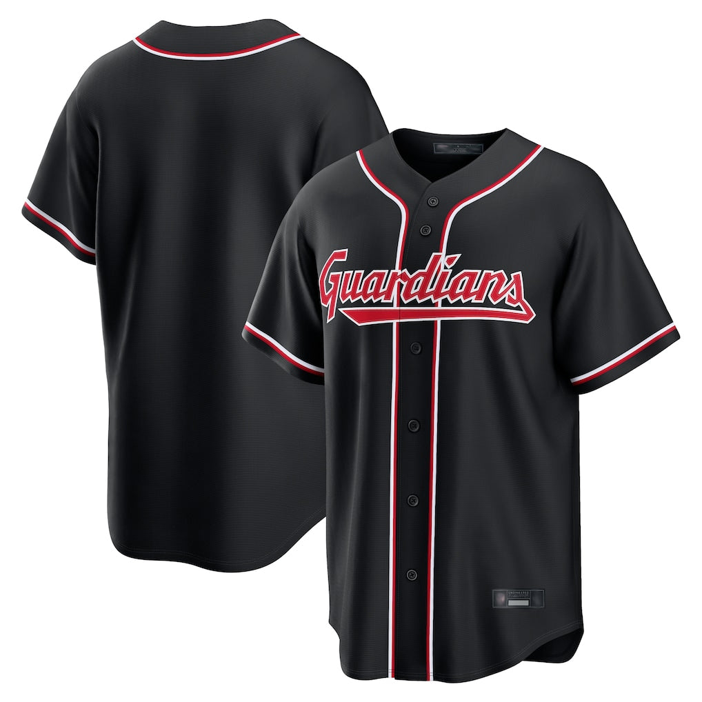 Odoa C.Guardians Black Fashion Out Home Game Blank Player Stitched Jerseys
