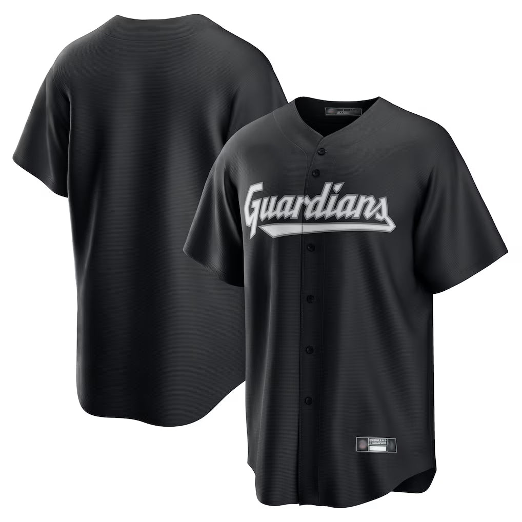 Odoa C.Guardians Black Home Game Blank Player Stitched Jerseys