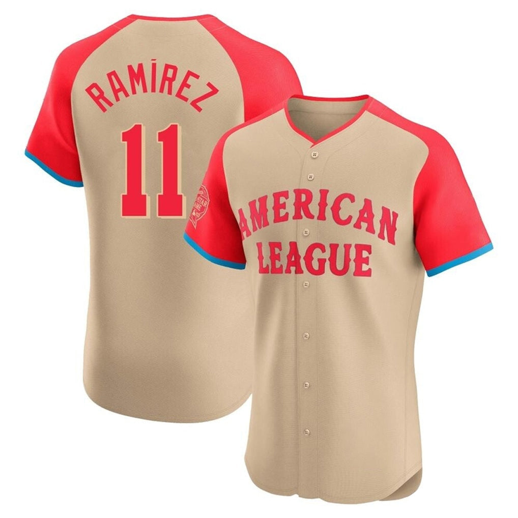 Odoa C.Guardians #11 Jose Ramirez Player Cream American League All-Star Limited Elite Home Stitched Jerseys