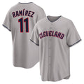 Odoa C.Guardians #11 Jose Ramirez Player Gray Game Home Stitched Jerseys