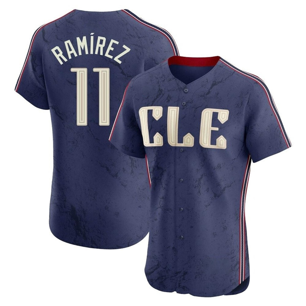Odoa C.Guardians #11 Jose Ramirez Player Navy City Connect Limited Elite Home Stitched Jerseys