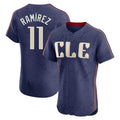 Odoa C.Guardians #11 Jose Ramirez Player Navy City Connect Limited Elite Home Stitched Jerseys