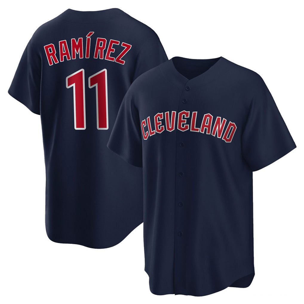 Odoa C.Guardians #11 Jose Ramirez Player Navy Game Home Stitched Jerseys