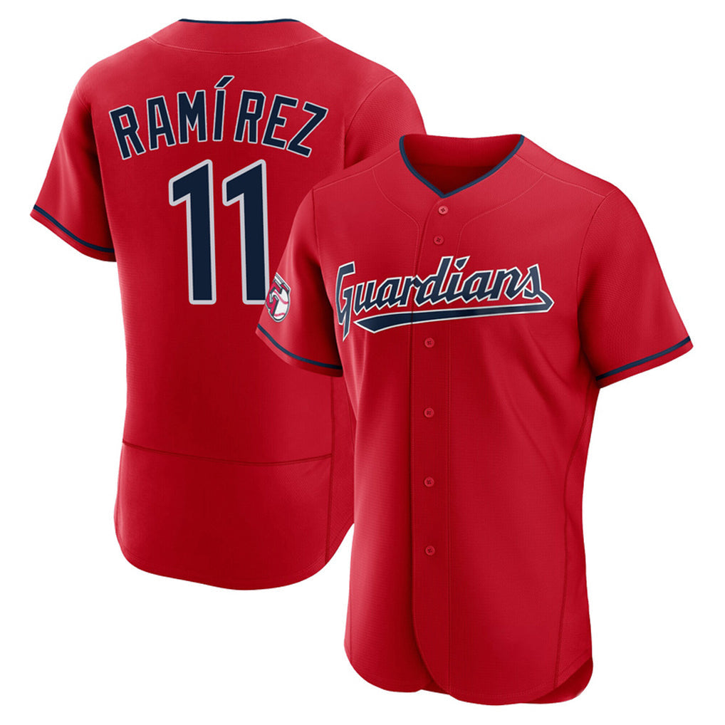 Odoa C.Guardians #11 Jose Ramirez Player Red Limited Elite Home Stitched Jerseys