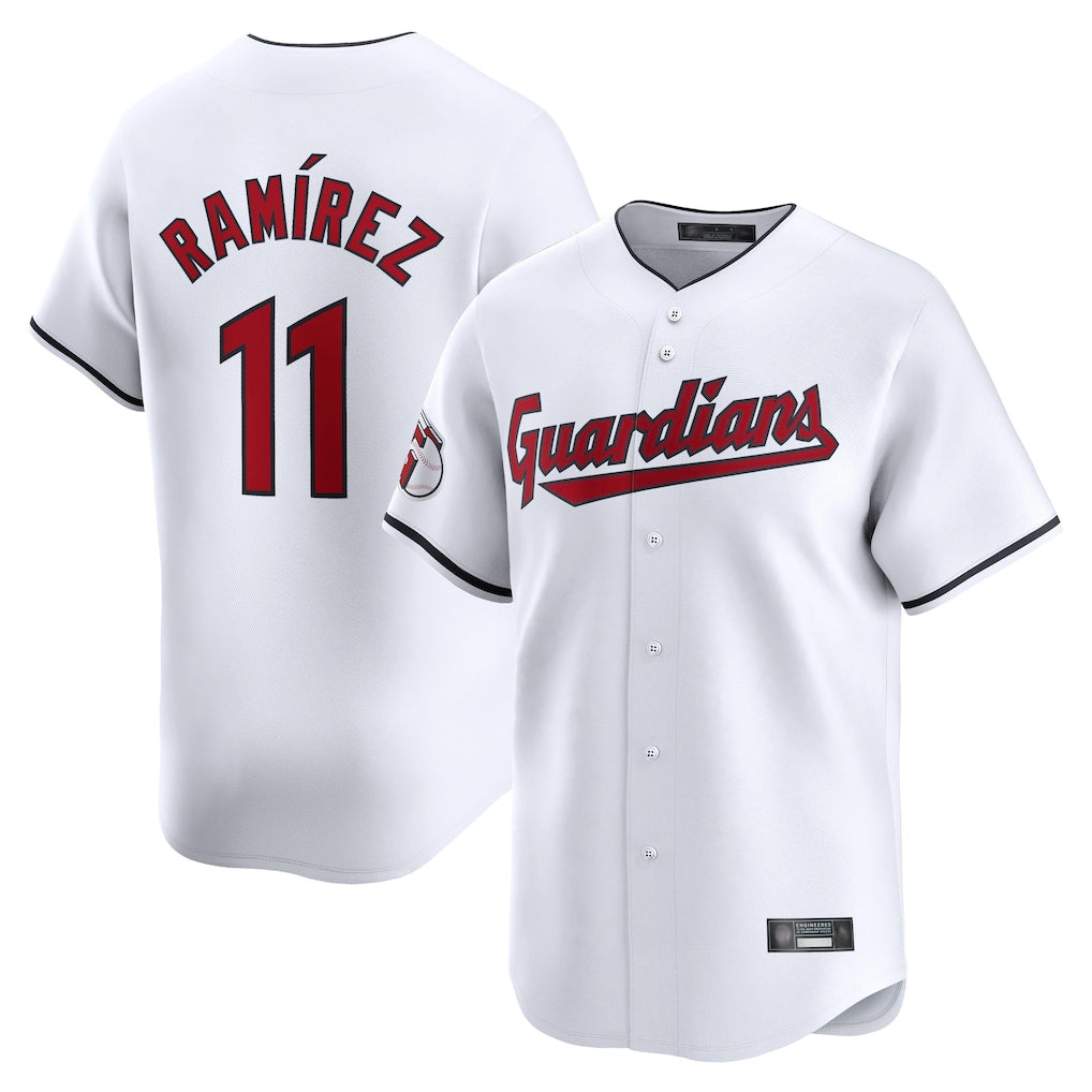 Odoa C.Guardians #11 Jose Ramirez Player White Limited Home Stitched Jerseys