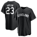 Odoa C.Guardians #23 Bo Naylor Player Black Home Game Stitched Jerseys