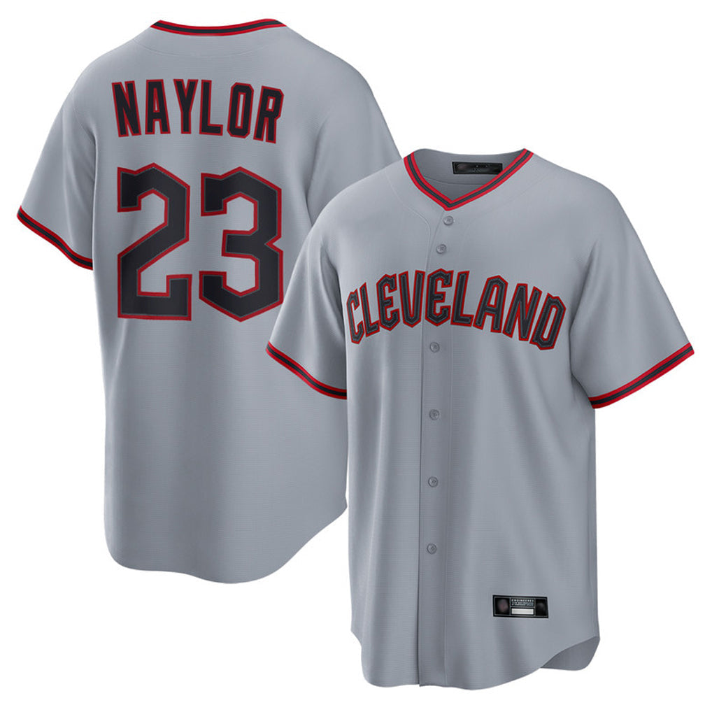 Odoa C.Guardians #23 Bo Naylor Player Gray Home Game Stitched Jerseys