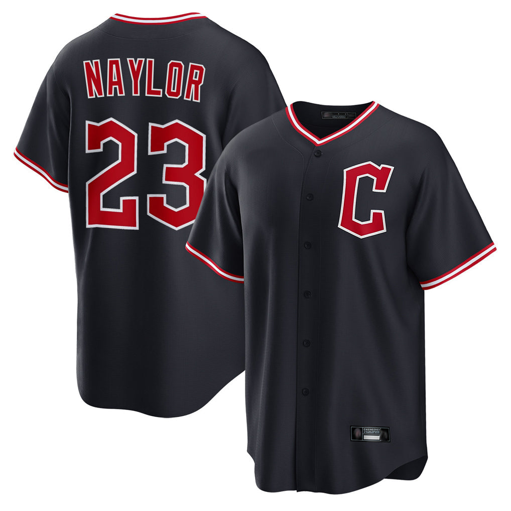 Odoa C.Guardians #23 Bo Naylor Player Navy Home Game Stitched Jerseys