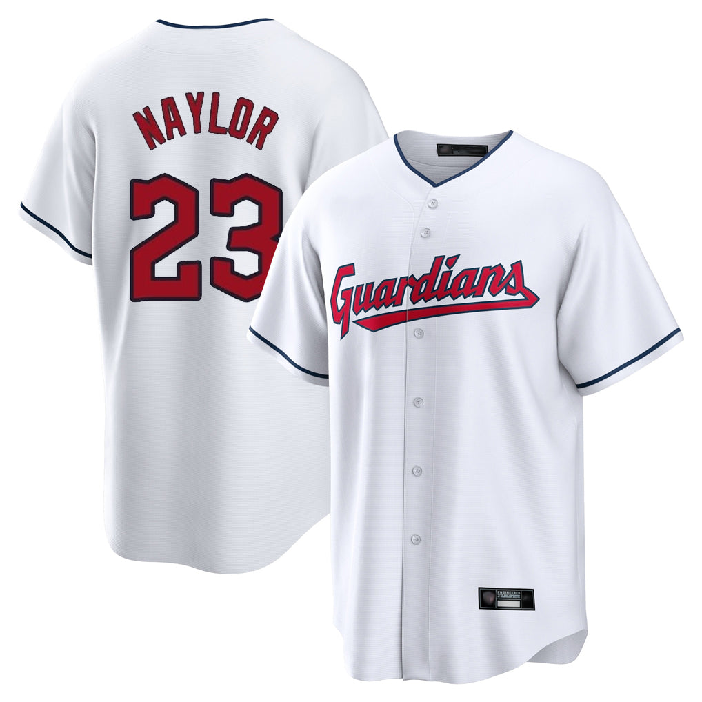 Odoa C.Guardians #23 Bo Naylor Player White Home Game Stitched Jerseys