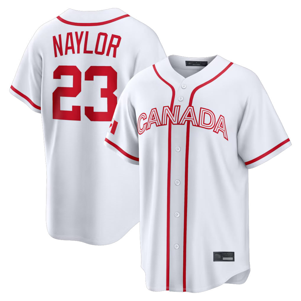 Odoa C.Guardians #23 Bo Naylor Player White World Classic Home Game Stitched Jerseys