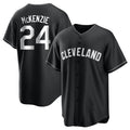 Odoa C.Guardians #24 Triston McKenzie Player Black Home Game Stitched Jerseys