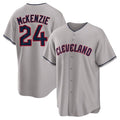 Odoa C.Guardians #24 Triston McKenzie Player Gray Game Home Stitched Jerseys