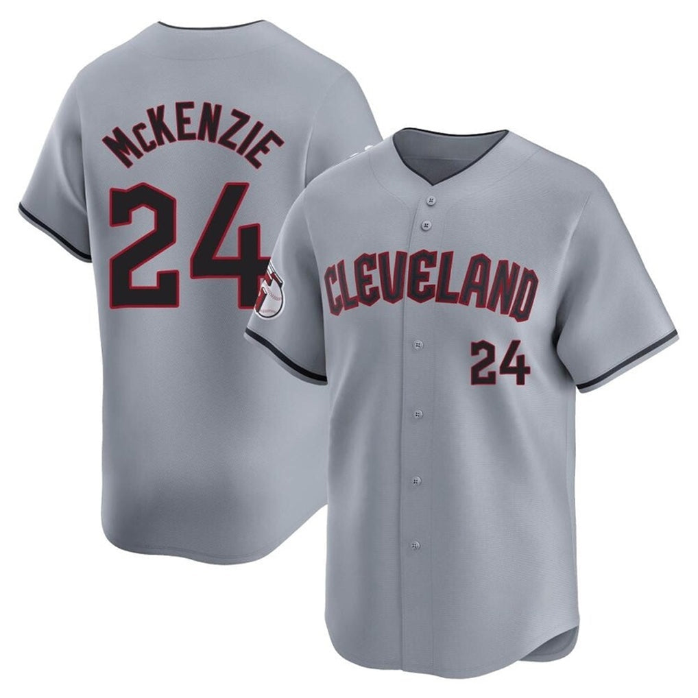 Odoa C.Guardians #24 Triston McKenzie Player Gray Road Limited Home Stitched Jerseys