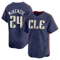 Odoa C.Guardians #24 Triston McKenzie Player Navy City Connect Limited Home Stitched Jerseys