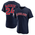 Odoa C.Guardians #24 Triston McKenzie Player Navy Limited Elite Home Stitched Jerseys