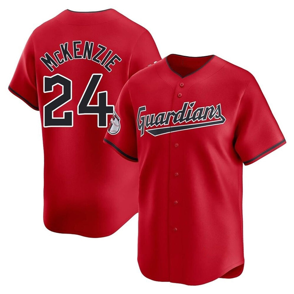 Odoa C.Guardians #24 Triston McKenzie Player Red Limited Home Stitched Jerseys