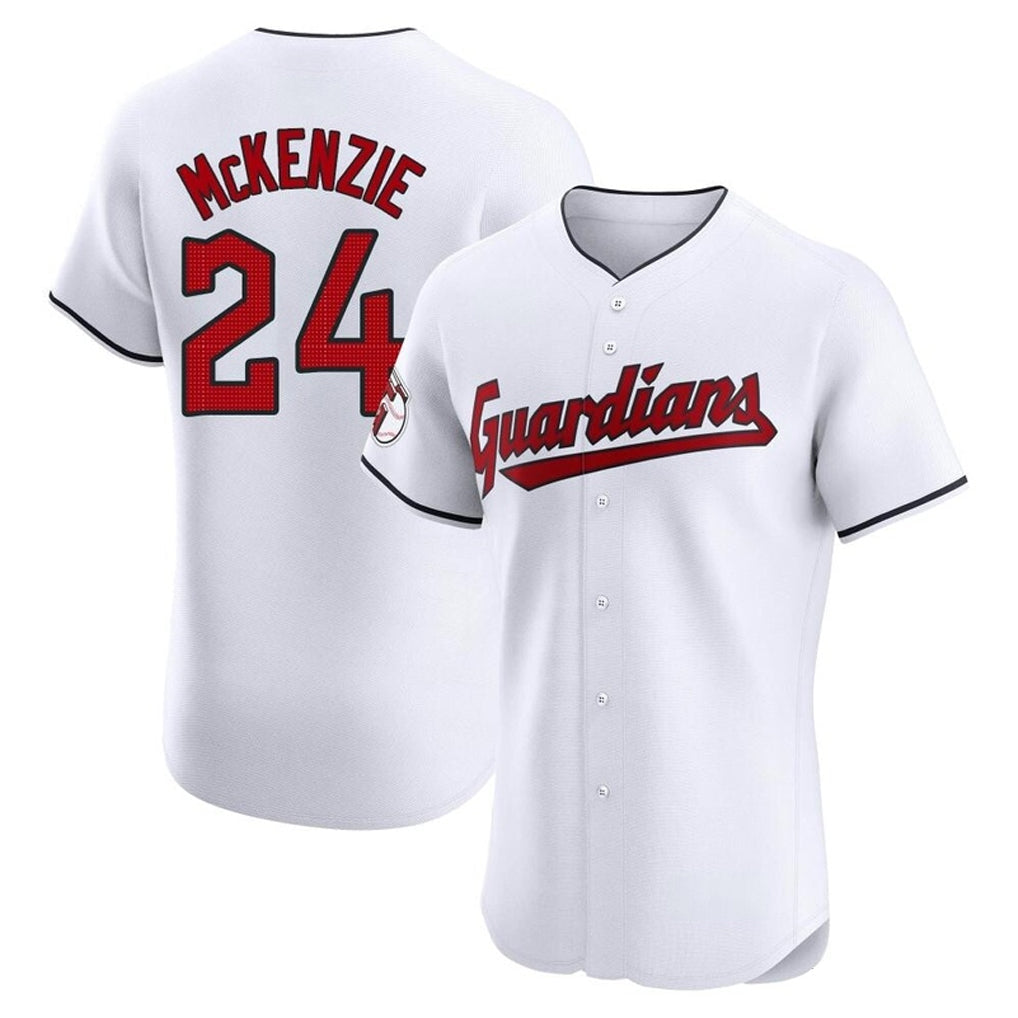 Odoa C.Guardians #24 Triston McKenzie Player White Limited Elite Home Stitched Jerseys