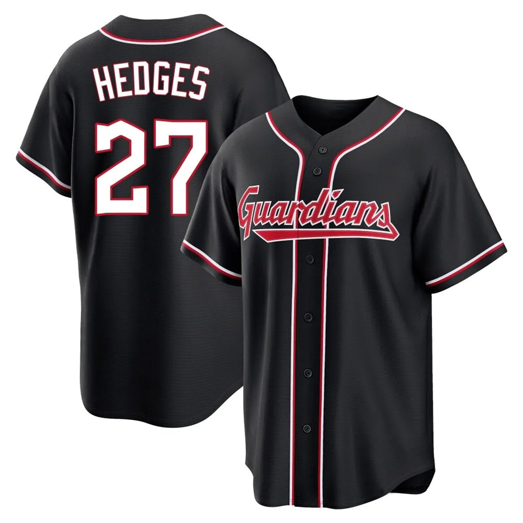 Odoa C.Guardians #27 Austin Hedges Player Black Fashion Out Home Game Stitched Jerseys