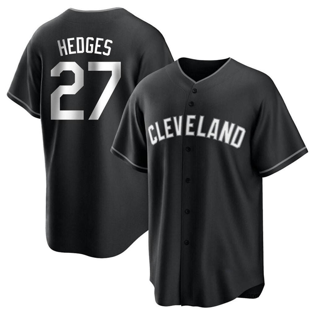 Odoa C.Guardians #27 Austin Hedges Player Black Home Game Stitched Jerseys