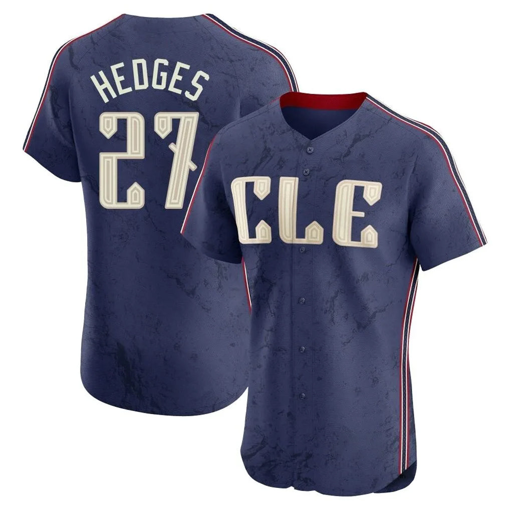 Odoa C.Guardians #27 Austin Hedges Player Navy City Connect Limited Elite Home Stitched Jerseys