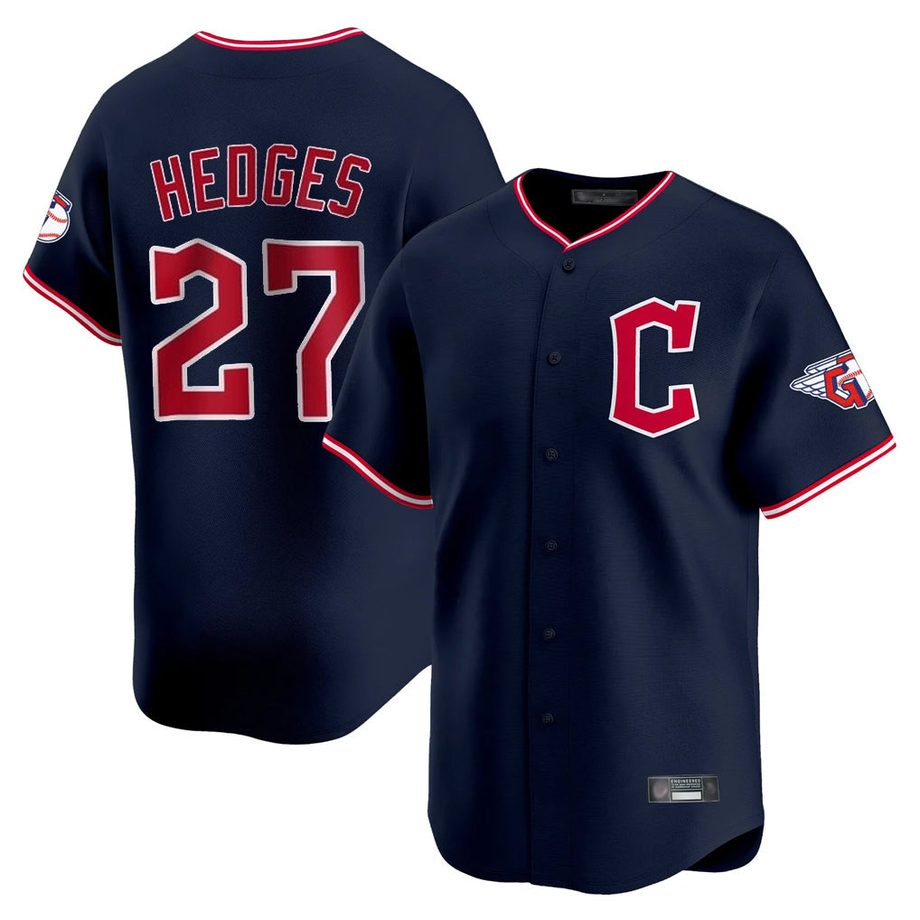 Odoa C.Guardians #27 Austin Hedges Player Navy Limited Home Stitched Jerseys