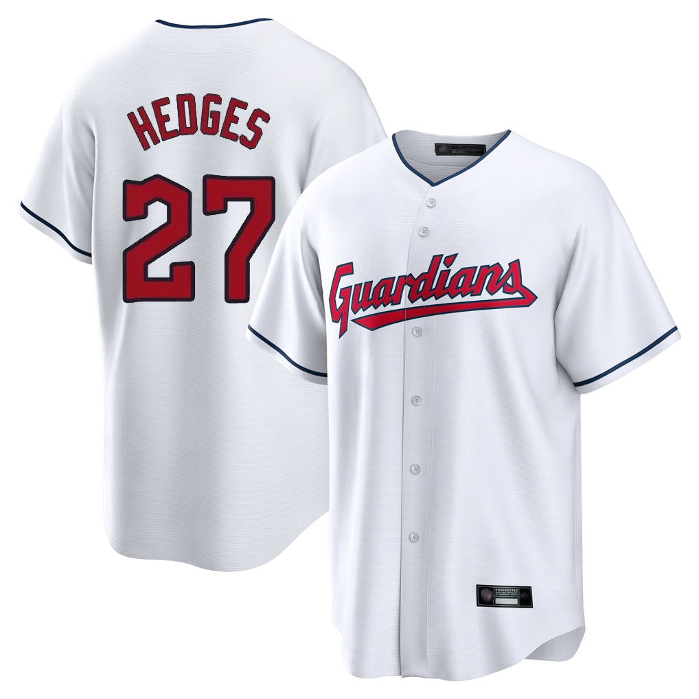 Odoa C.Guardians #27 Austin Hedges Player White Home Game Stitched Jerseys