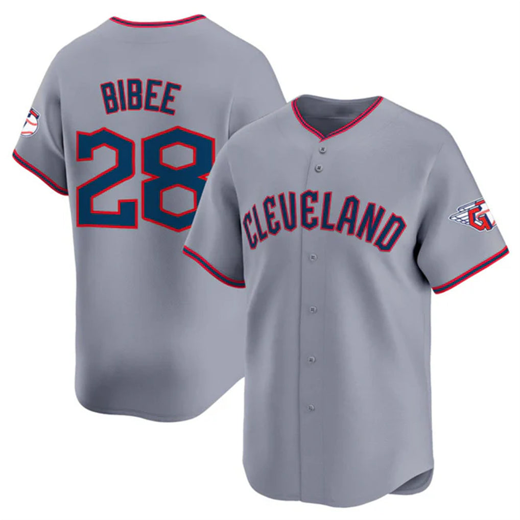 Odoa C.Guardians #28 Tanner Bibee Player Gray Road Limited Home Game Stitched Jerseys