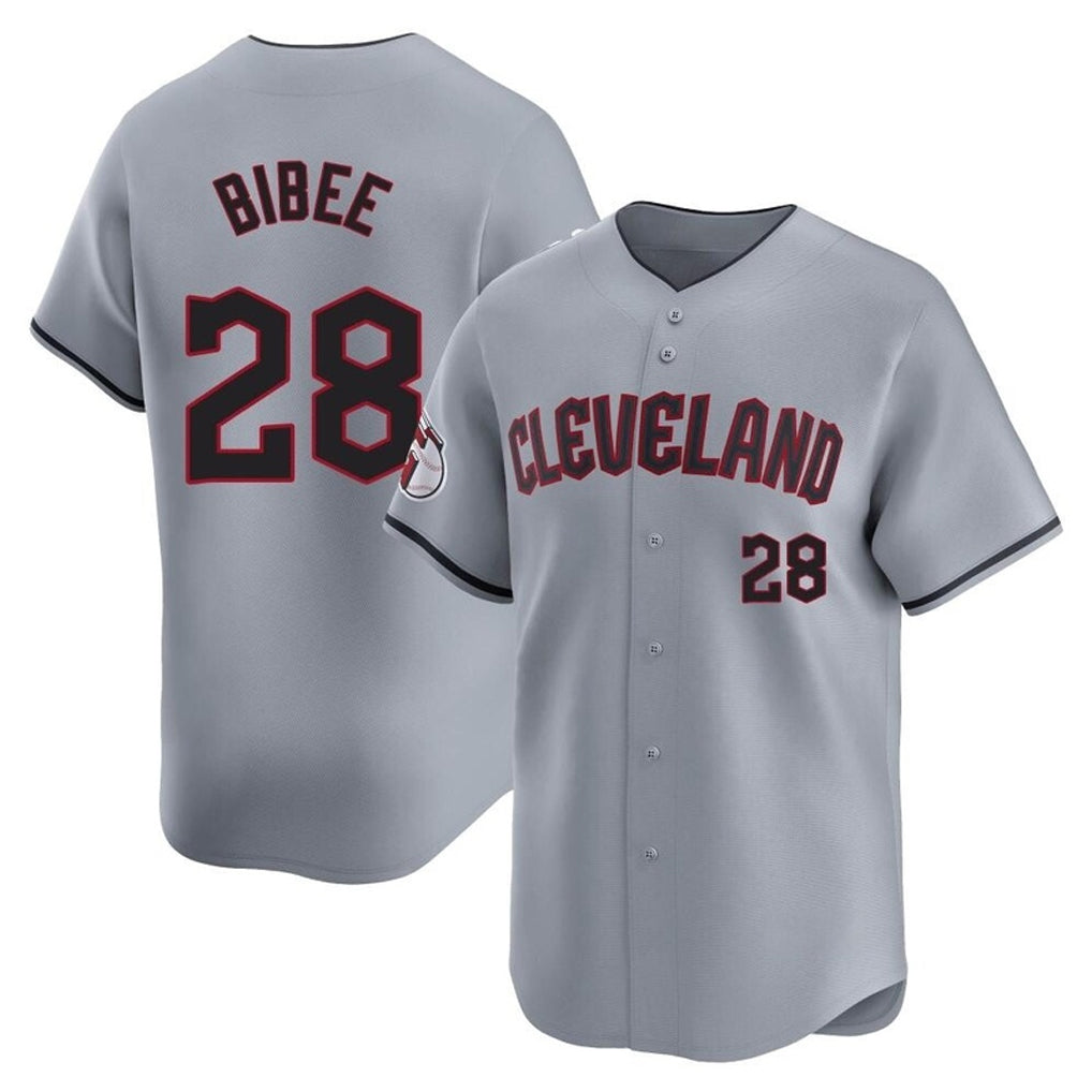 Odoa C.Guardians #28 Tanner Bibee Player Gray Road Limited Home Stitched Jerseys