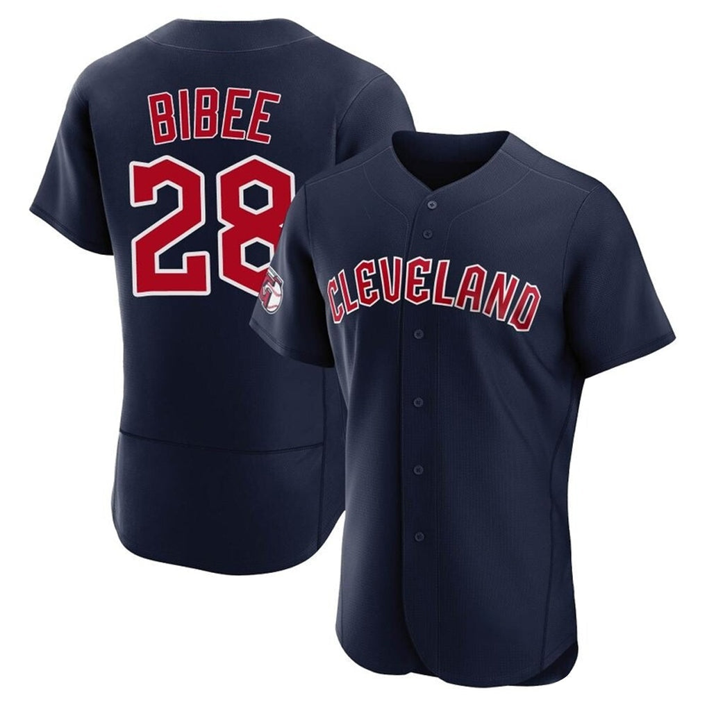 Odoa C.Guardians #28 Tanner Bibee Player Navy Limited Elite Home Stitched Jerseys