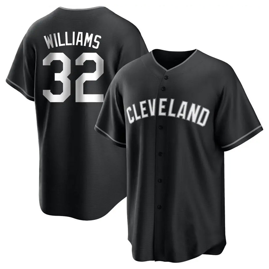 Odoa C.Guardians #32 Gavin Williams Player Black Home Game Stitched Jerseys