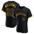 Odoa C.Guardians #32 Gavin Williams Player Black Snake Skin City Limited Elite Home Stitched Jerseys