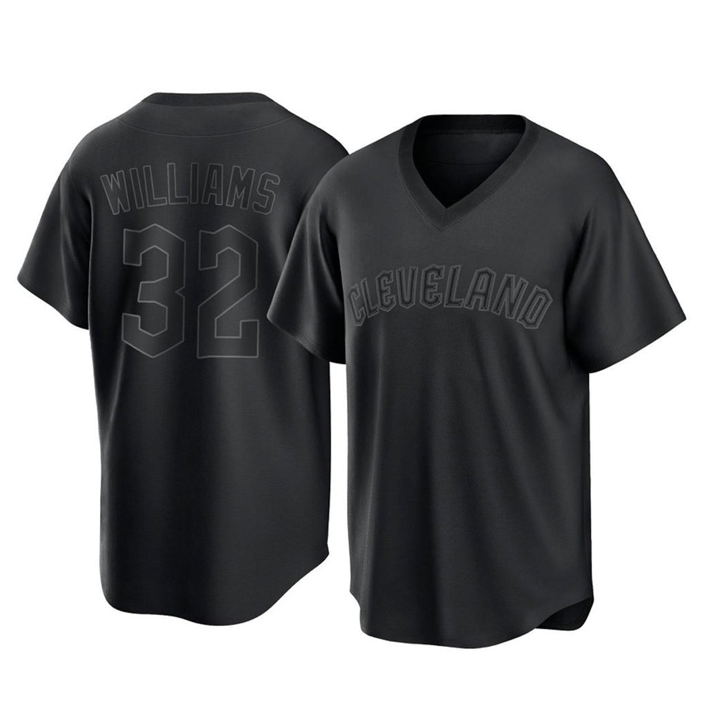 Odoa C.Guardians #32 Gavin Williams Player Black T-shirt Home Game Stitched Jerseys