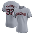 Odoa C.Guardians #32 Gavin Williams Player Gray Road Limited Elite Home Stitched Jerseys