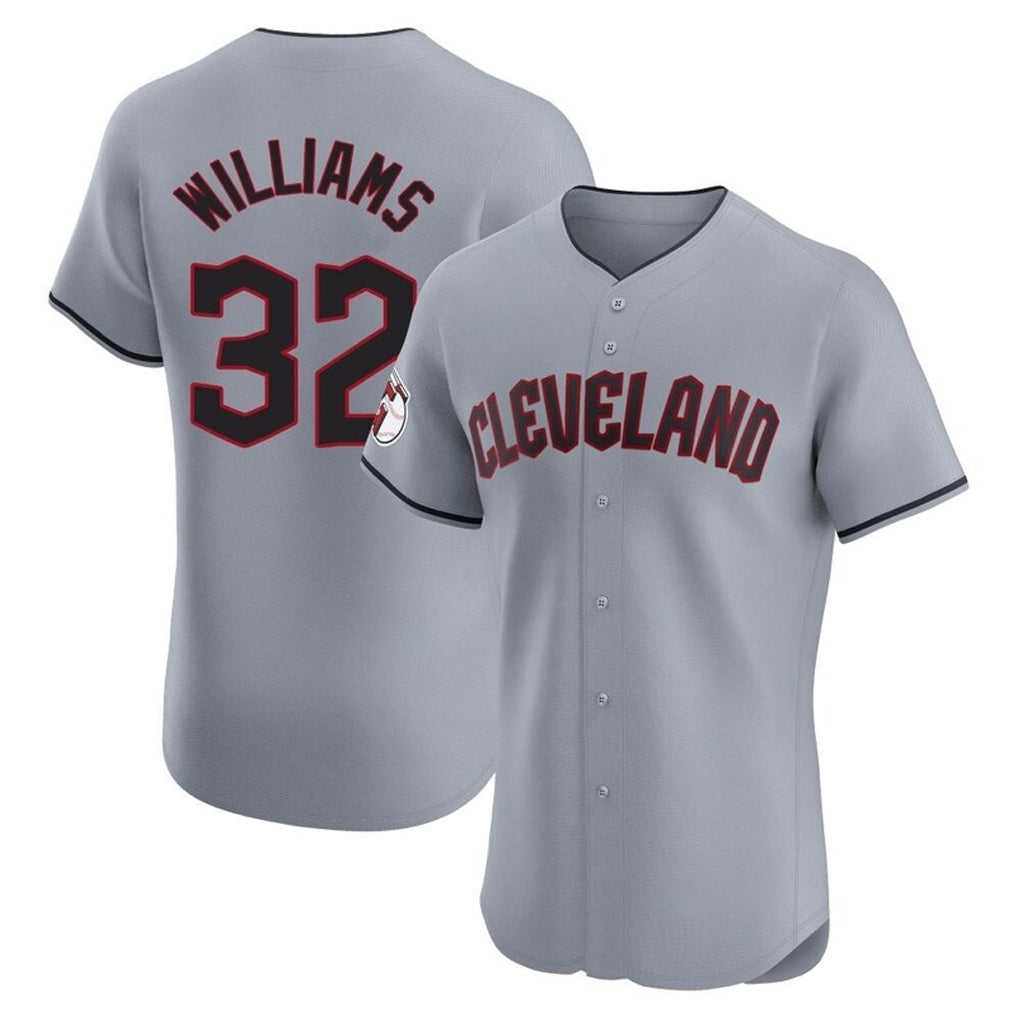 Odoa C.Guardians #32 Gavin Williams Player Gray Road Limited Elite Home Stitched Jerseys