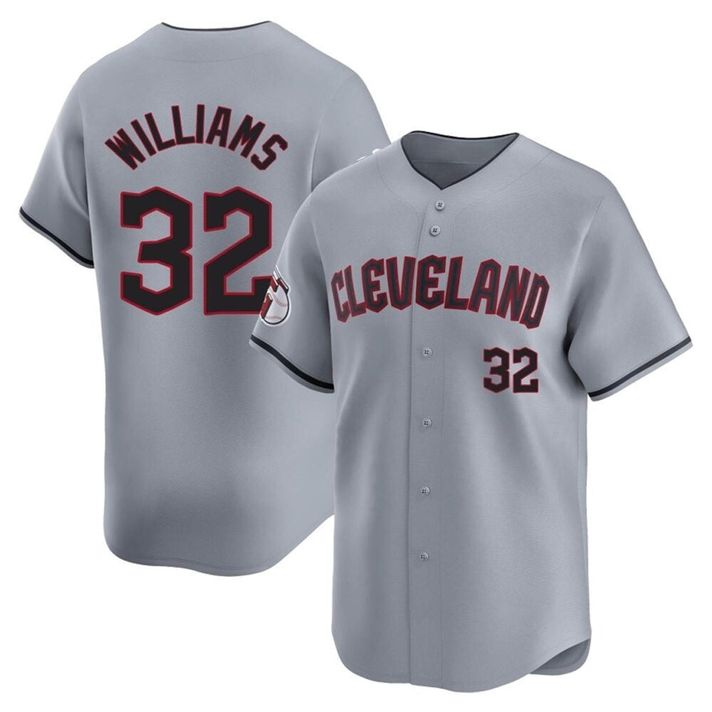 Odoa C.Guardians #32 Gavin Williams Player Gray Road Limited Home Game Stitched Jerseys