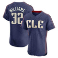 Odoa C.Guardians #32 Gavin Williams Player Navy City Connect Limited Elite Home Stitched Jerseys