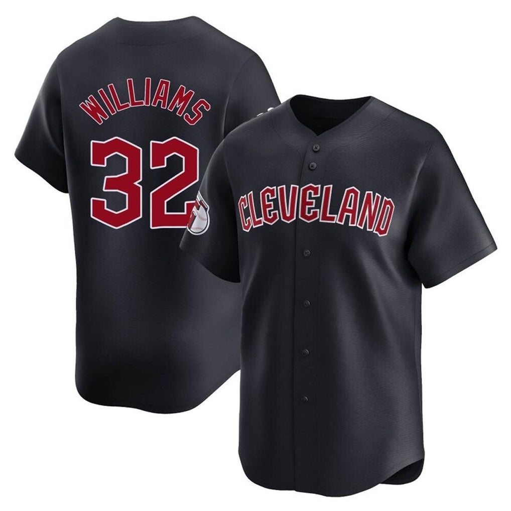 Odoa C.Guardians #32 Gavin Williams Player Navy Limited Home Game Stitched Jerseys