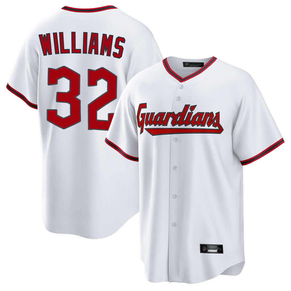 Odoa C.Guardians #32 Gavin Williams Player White Game Home Stitched Jerseys