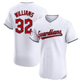Odoa C.Guardians #32 Gavin Williams Player White Limited Elite Home Stitched Jerseys