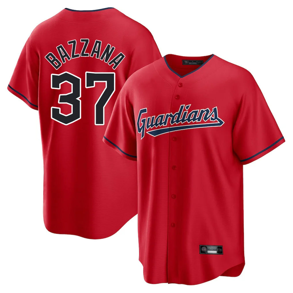 Odoa C.Guardians #37 Travis Bazzana Player Red Home Game Stitched Jerseys