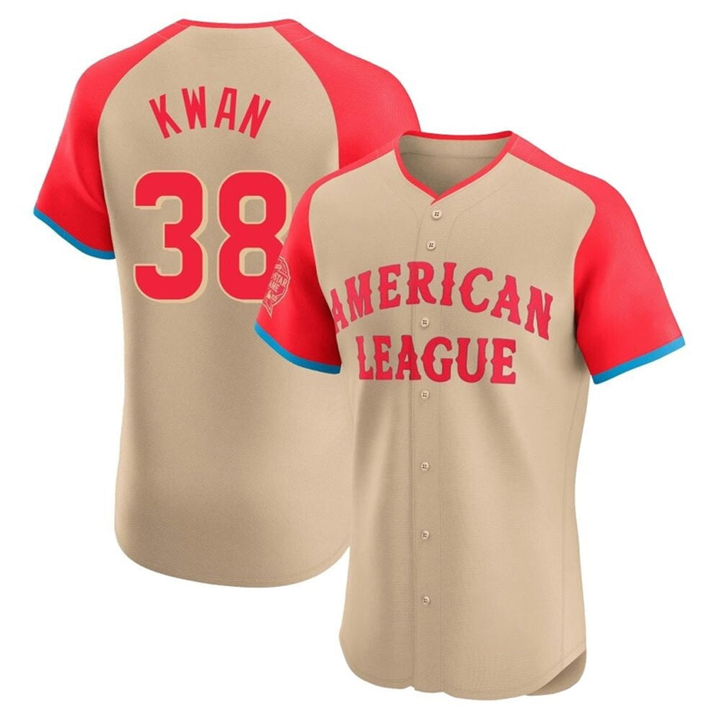 Odoa C.Guardians #38 Steven Kwan Player Cream American League All-Star Limited Elite Home Stitched Jerseys