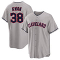 Odoa C.Guardians #38 Steven Kwan Player Gray Game Home Stitched Jerseys