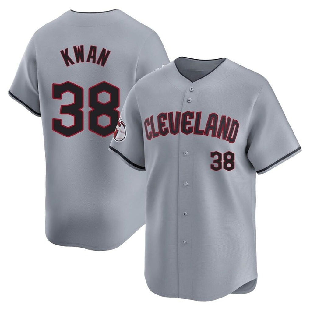 Odoa C.Guardians #38 Steven Kwan Player Gray Road Limited Home Stitched Jerseys
