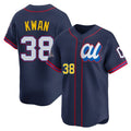 Odoa C.Guardians #38 Steven Kwan Player Navy American League All-Star Edition Limited Home Stitched Jerseys