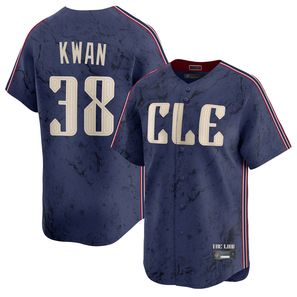 Odoa C.Guardians #38 Steven Kwan Player Navy City Connect Limited Home Stitched Jerseys