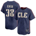 Odoa C.Guardians #38 Steven Kwan Player Navy City Connect Limited Home Stitched Jerseys